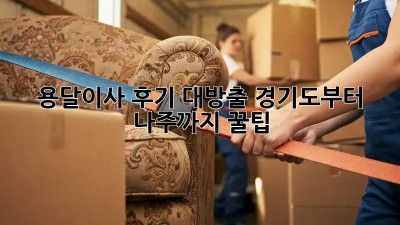 🚚 용달이사 후기 대방출! 경기도부터 나주까지 꿀팁🍯